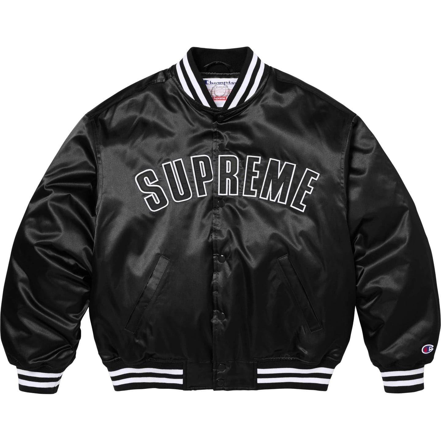 Куртка Supreme X Champion SS26 WEEK8 Сатиновая Куртка Varsity Унисекс - изображение 1