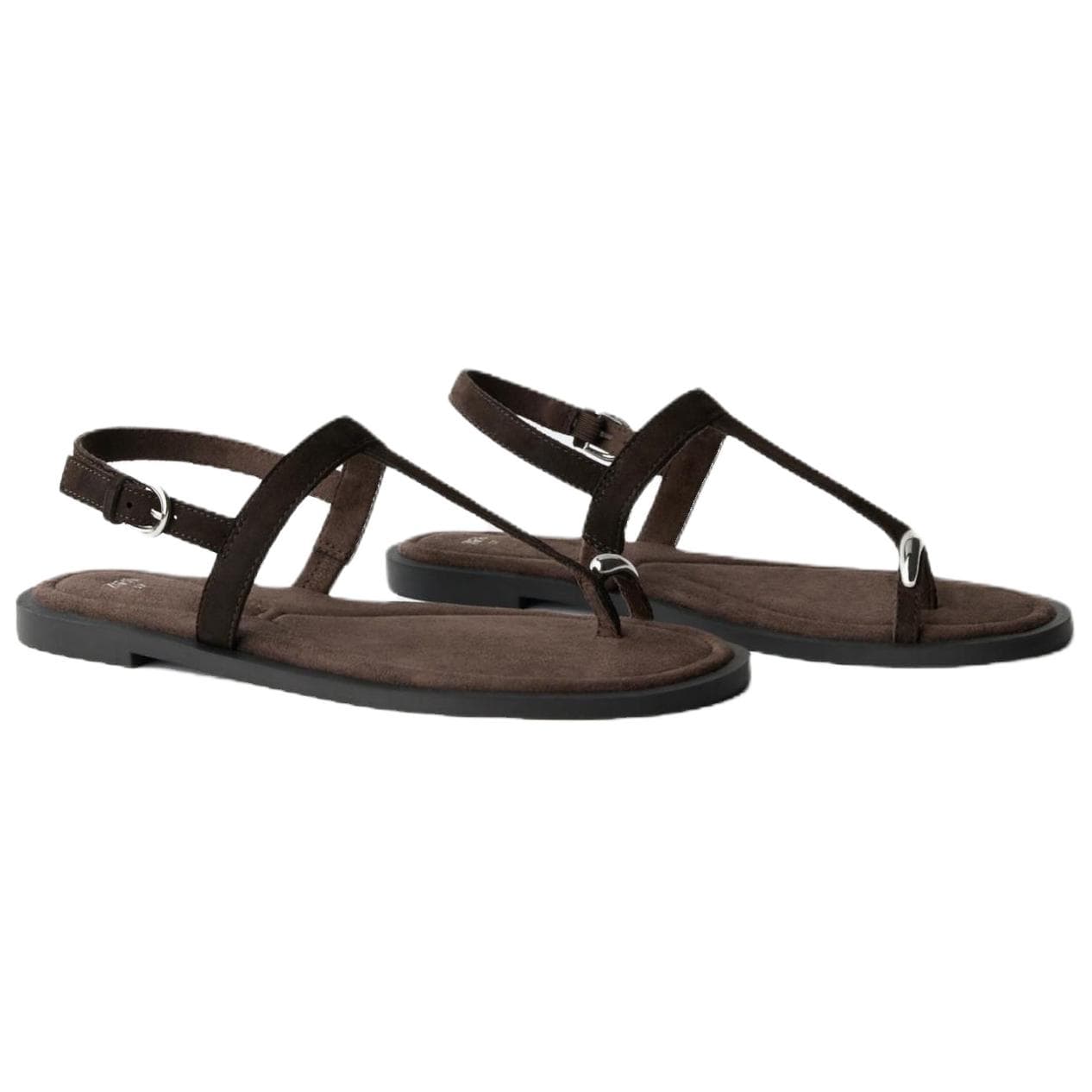 Шлёпанцы ZARA STARFIT One Шнуровые Сандалии Женские Коричневые - изображение 2