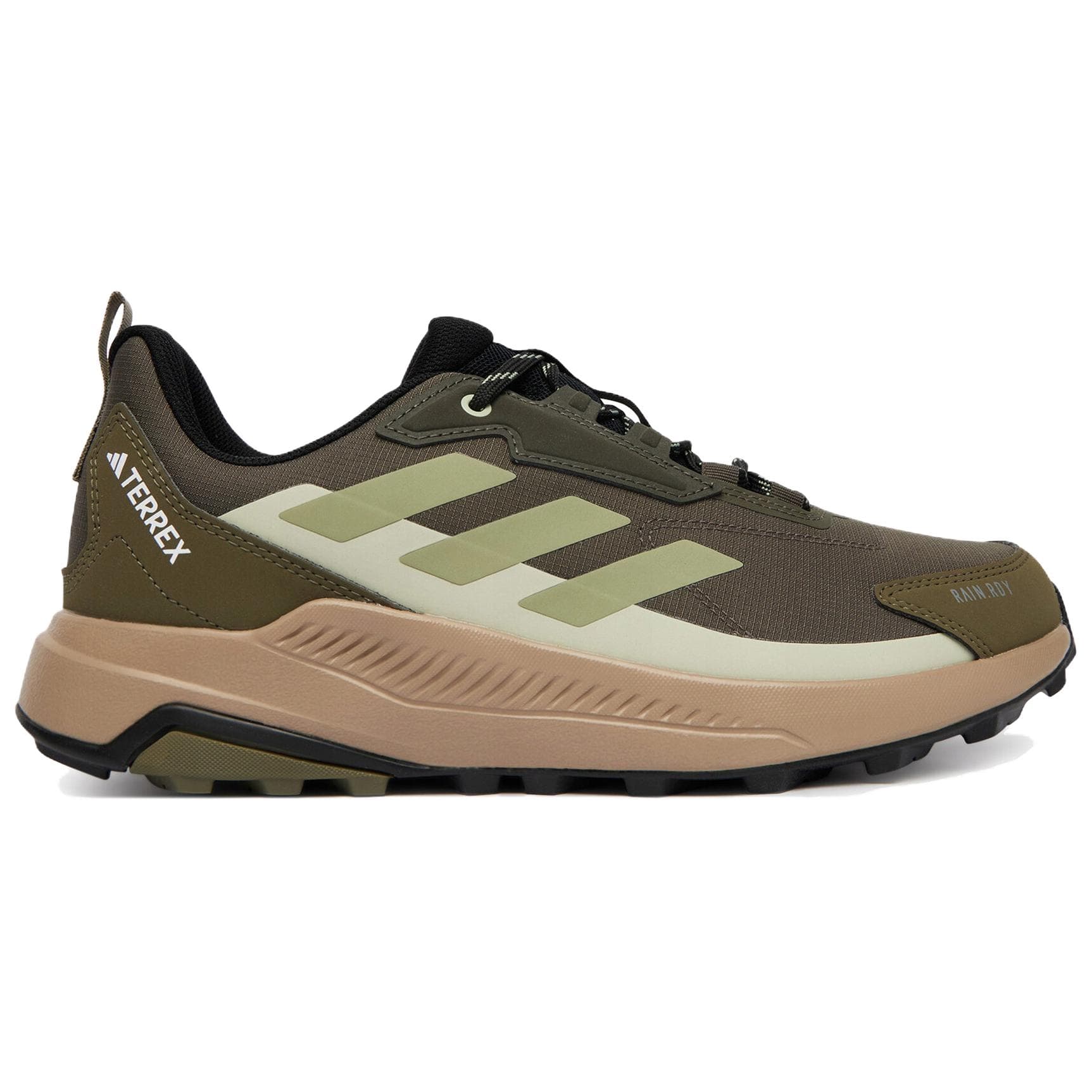 Кроссовки Adidas TERREX Anylander Водонепроницаемая Обувь для похода с низким профилем Мужская Темно-серый Армейский зеленый - изображение 3