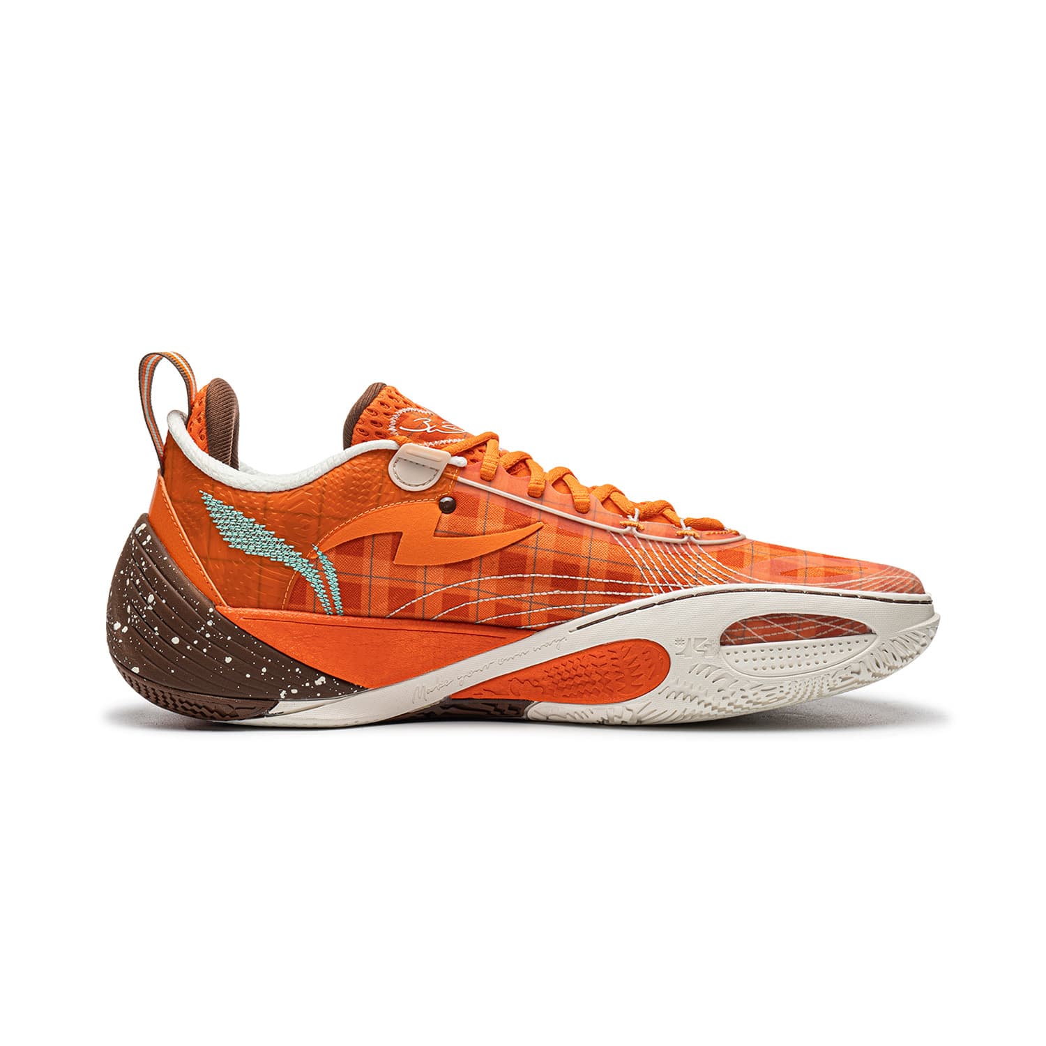Кроссовки для баскетбола Li-Ning Wade All City 14 Устойчивая поддержка с анти-торсионом, удобная посадка, амортизация, противоскользящая износостойкая, отскок, лоу-топы, профессиональные баскетбольные кроссовки, мужские, оранжевый - изображение 2