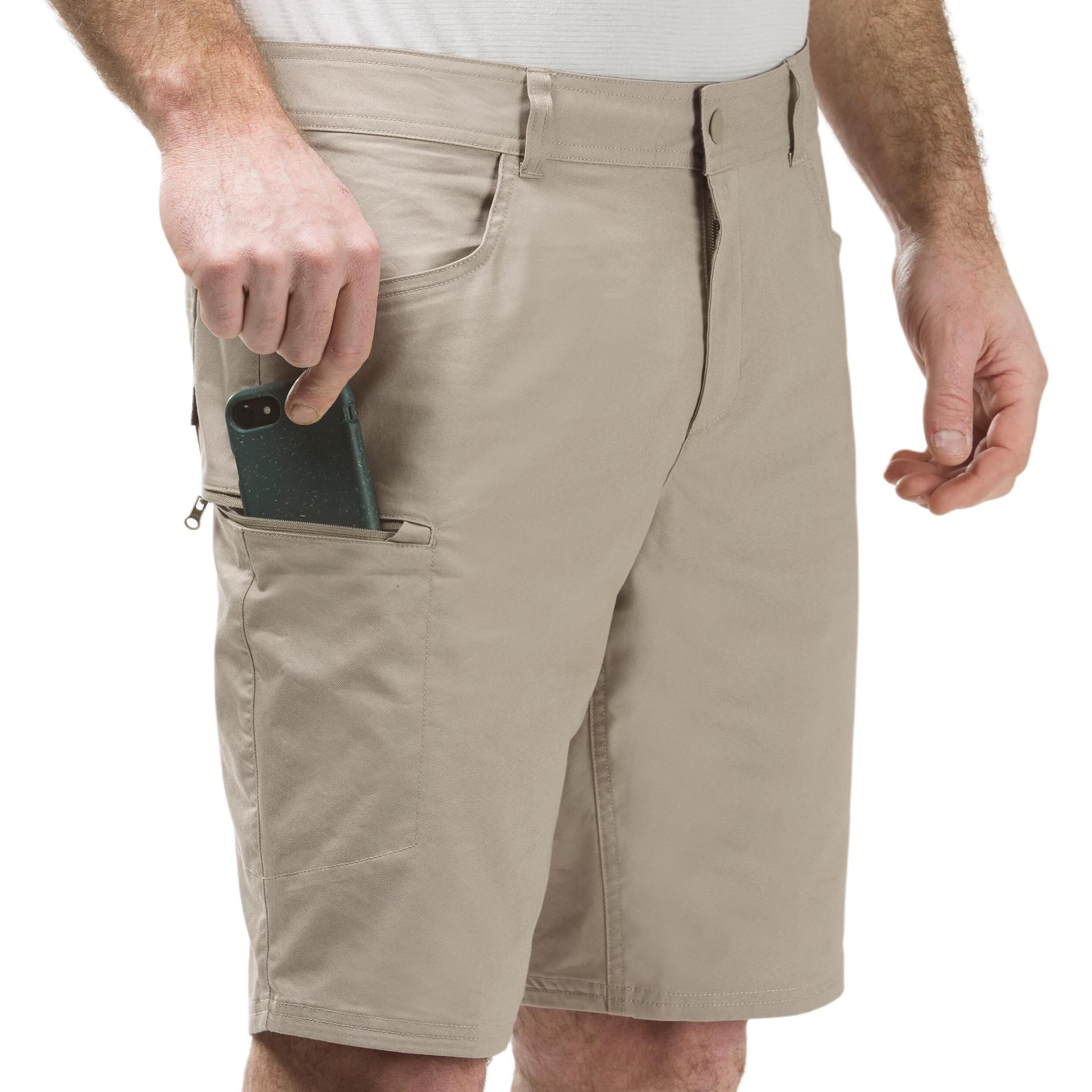 Шорты DECATHLON NH500 Повседневные шорты Мужские Светло-Кофейные - изображение 3