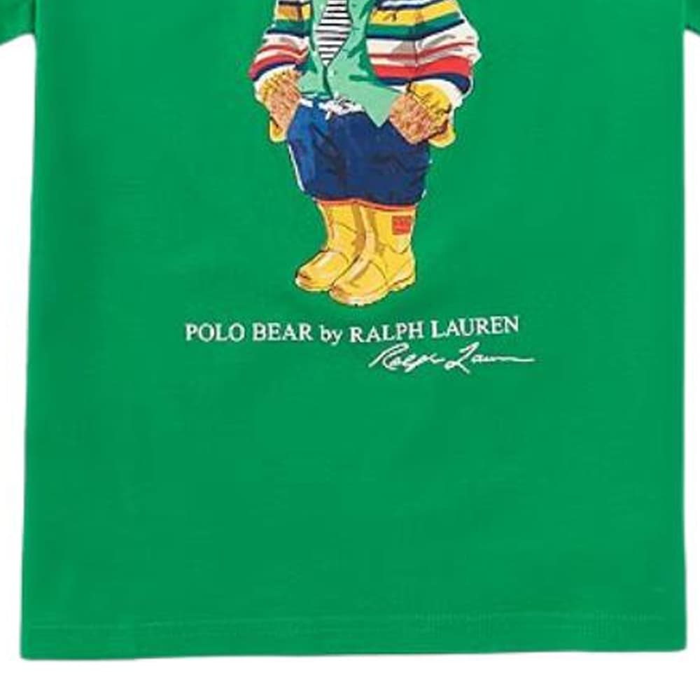 Футболка Polo Ralph Lauren T-рубашка зеленая детская - изображение 3
