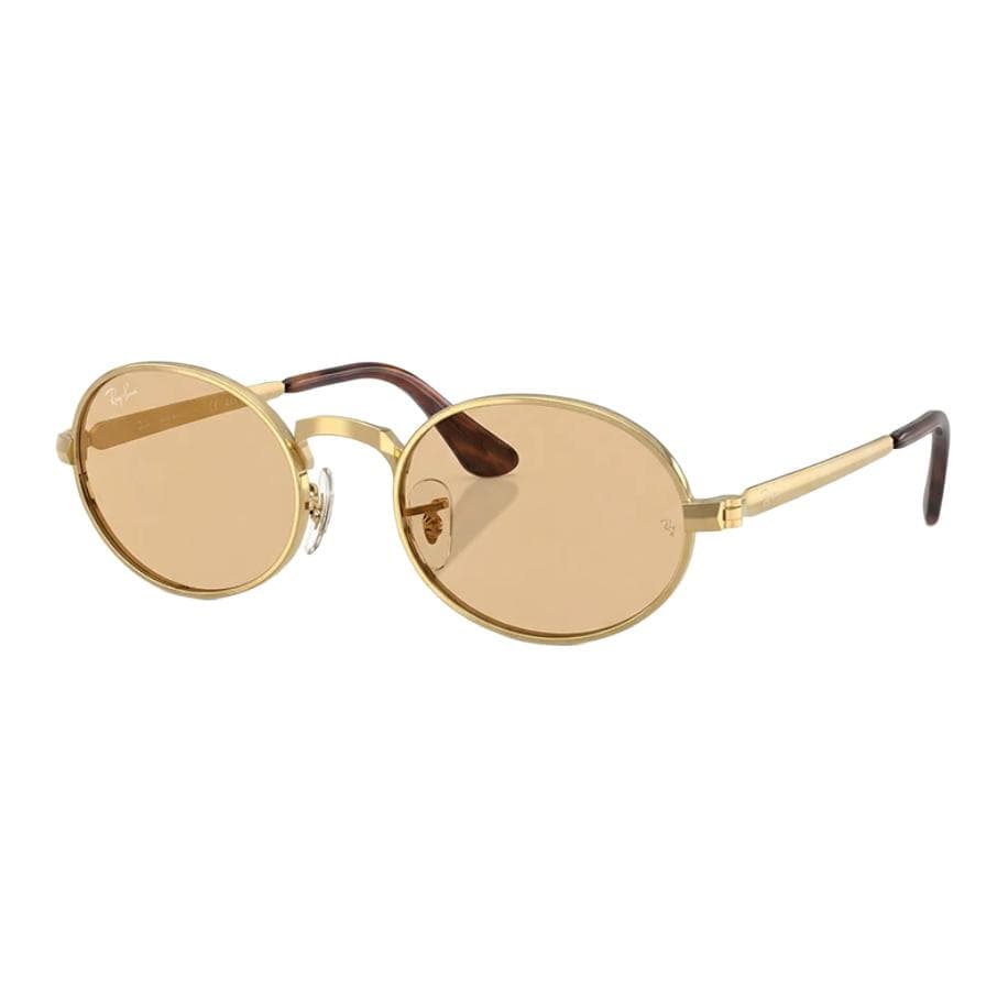 Солнцезащитные очки RayBan Металлические Овалные Солнцезащитные Очки Унисекс Золото - изображение 1