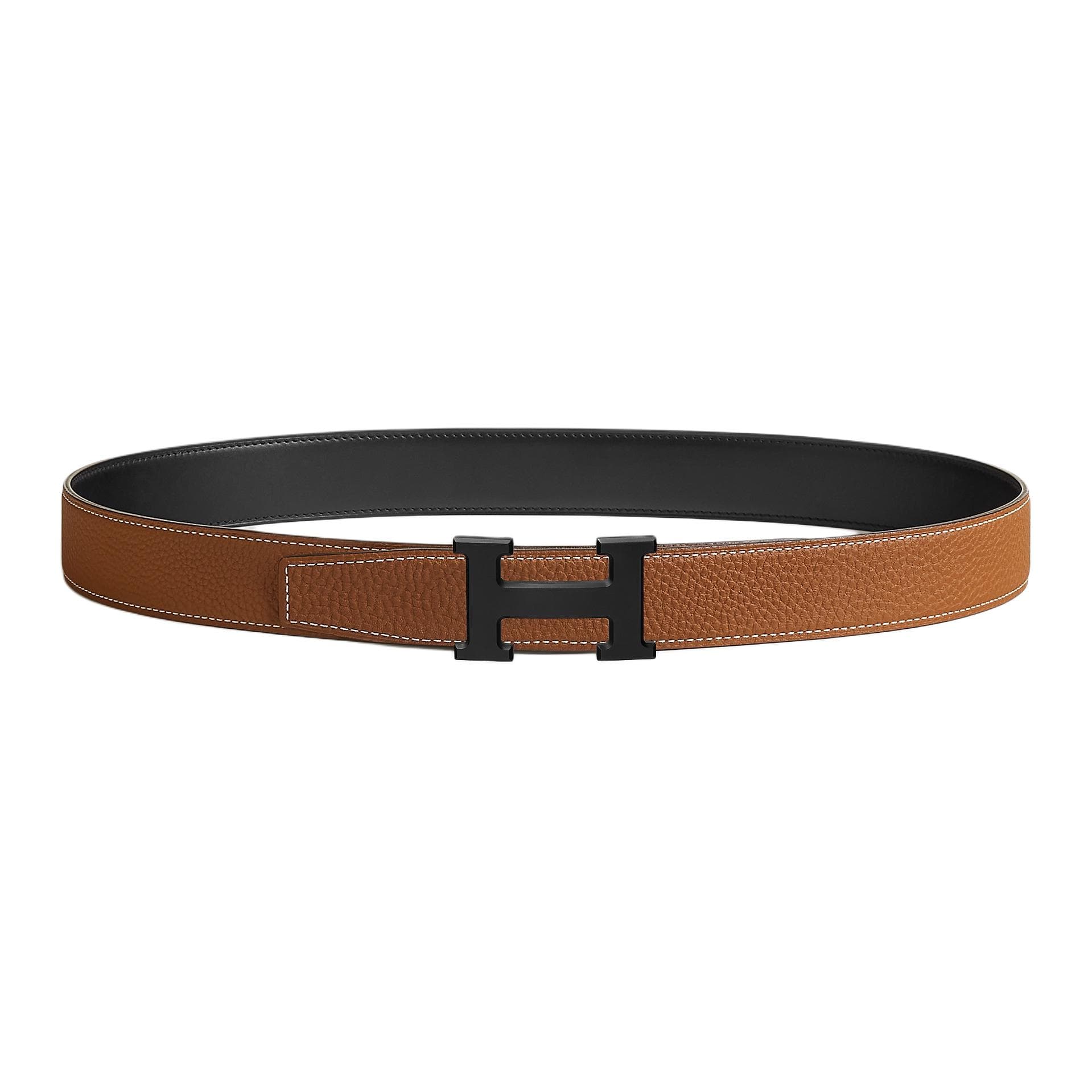 Ремень Hermes Togo Reversible Belt Black Gold 3.2cm - изображение 2