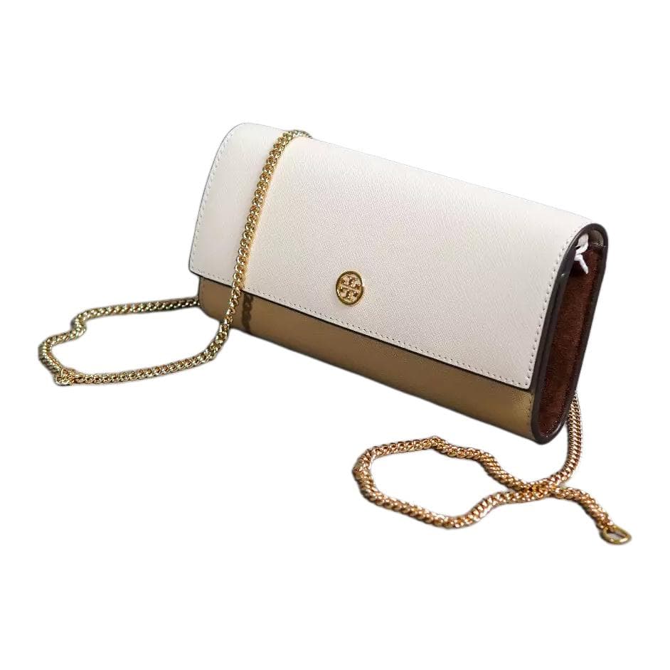 Мини-сумка Tory Burch Кожа Плечевая Сумка Женская Бежевая - изображение 4