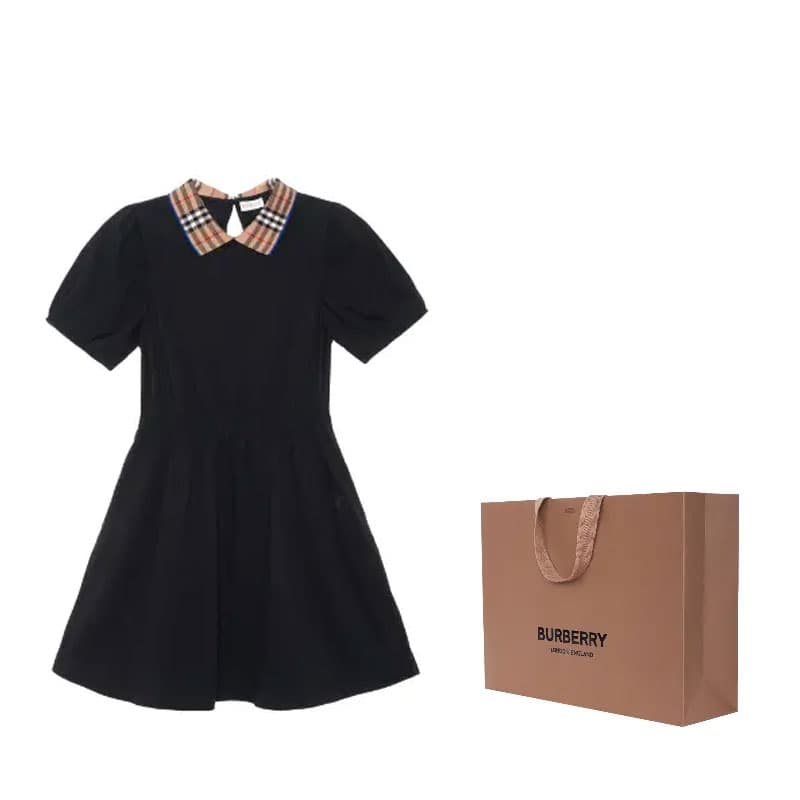 Burberry Check Collar Cotton Polo Shirt Dress - изображение 3