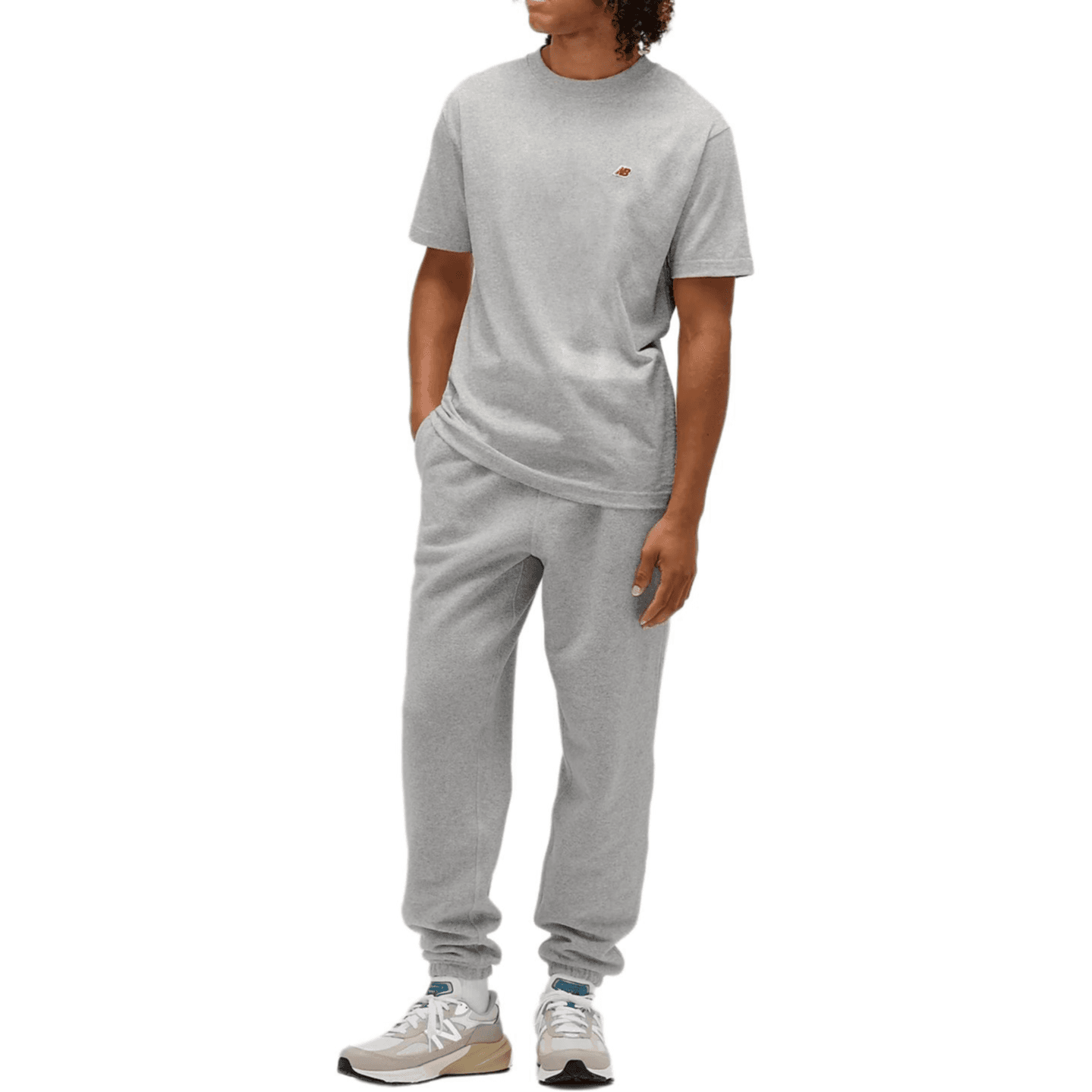 Футболка New Balance T-Shirt Мужской Светло-Серый - изображение 3