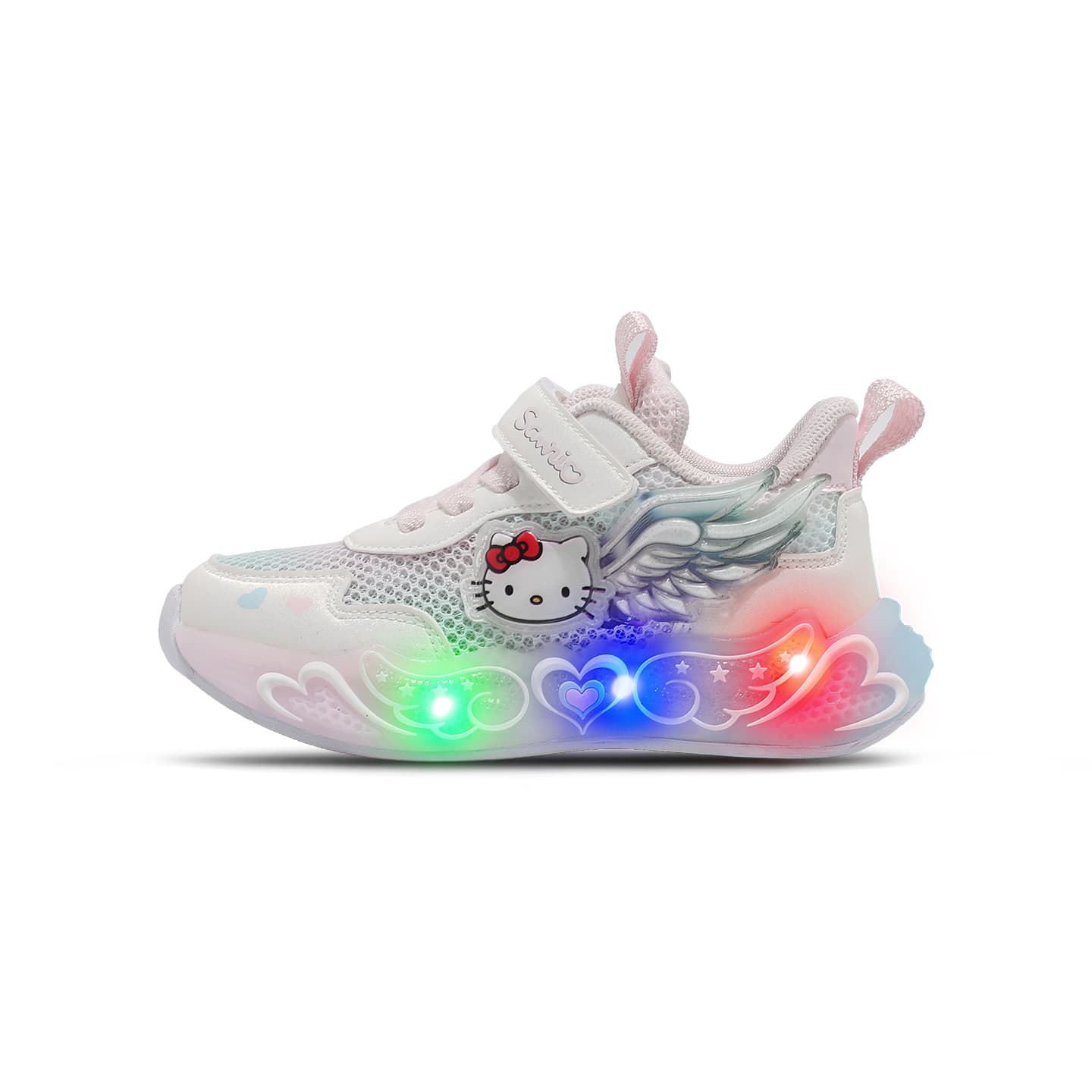 Sanrio x Hello Kitty Синтетическая кожа текстиль дышащая амортизация и легкость низкий топ детская туристическая обувь - изображение 1