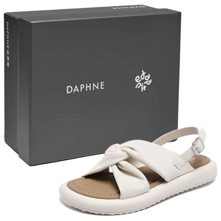 Шлёпанцы DAPHNE Синтетическая кожа Одиночные шнуровые сандалии 2,5 см Женские - изображение 2