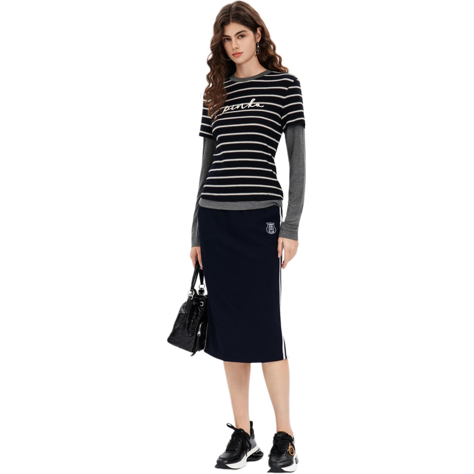 Юбка PINKO SS26 Повседневная длинная юбка для женщин - изображение 4
