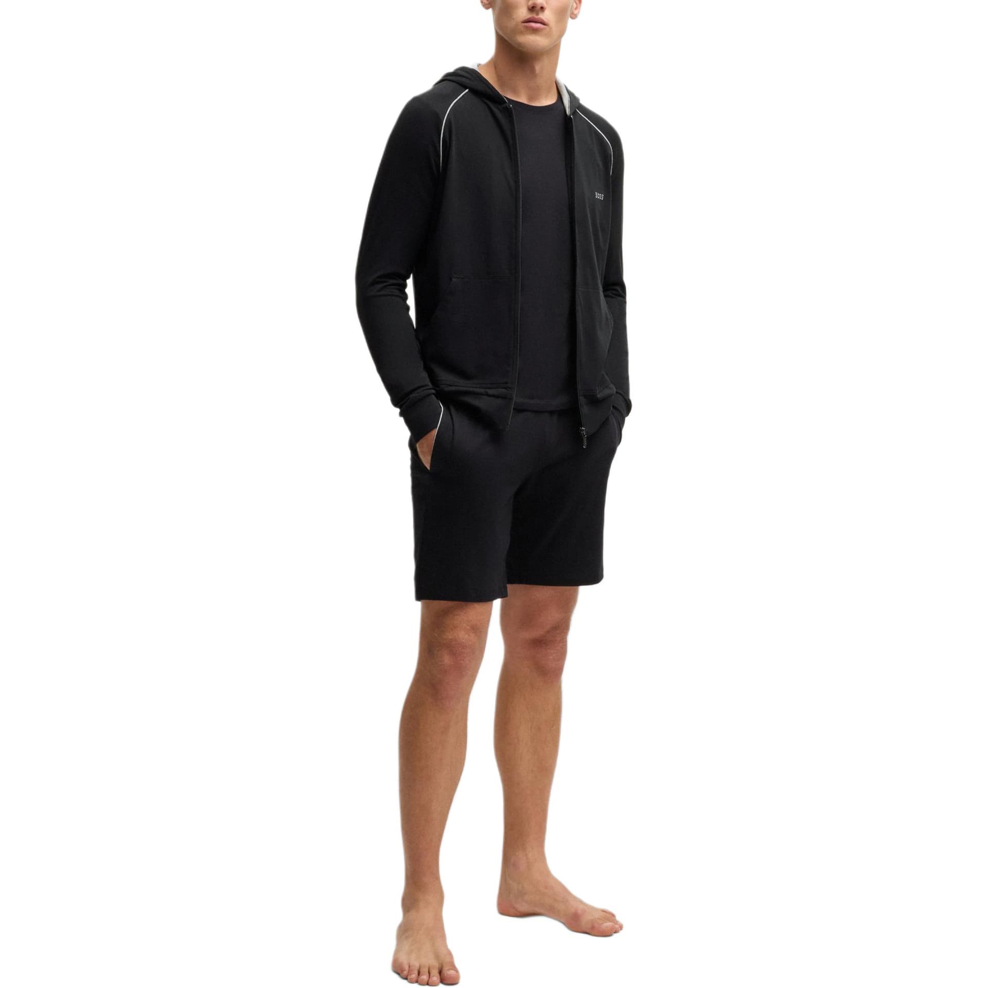 Куртка HUGO BOSS Stretch-Cotton Zip-Up Hoodie With Logo Detail - изображение 2
