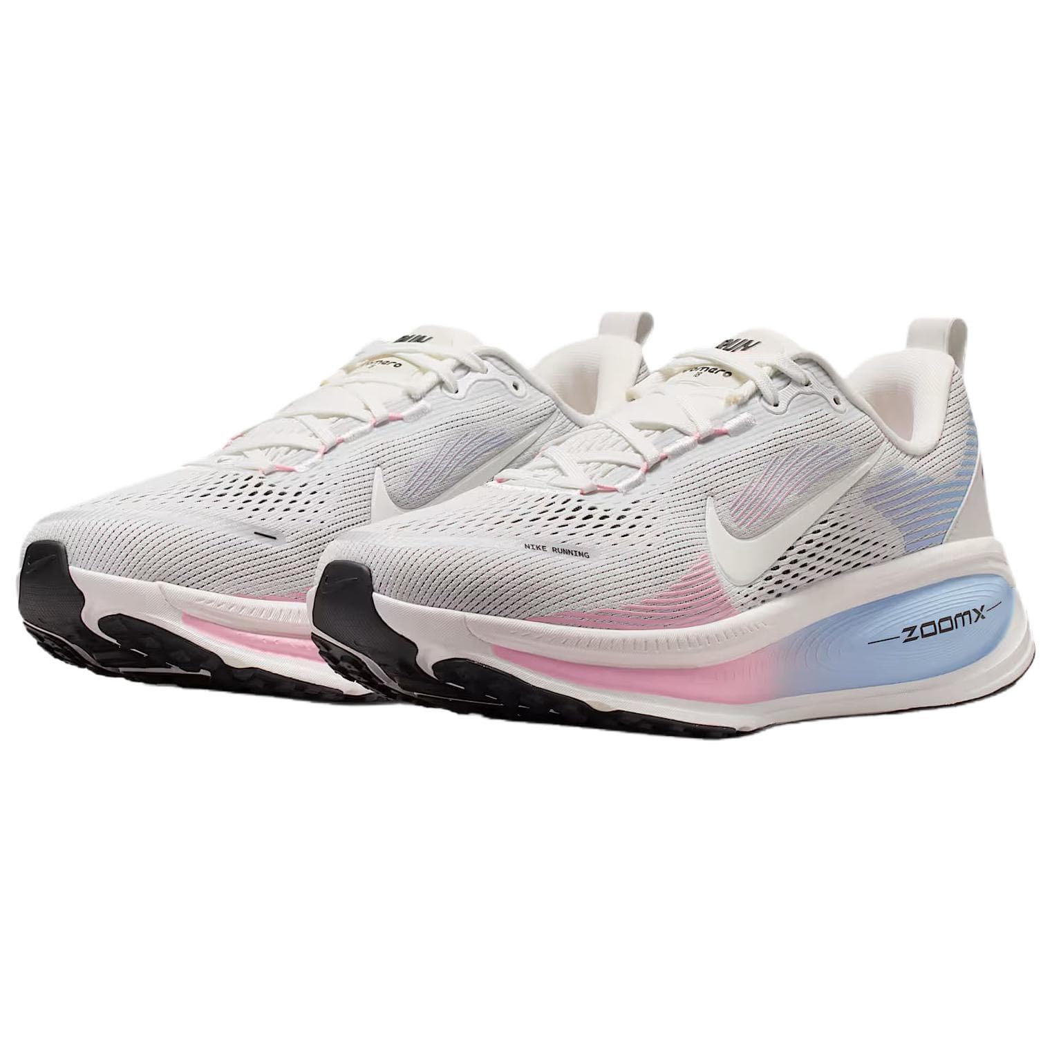 Кроссовки для бега Nike Vomero 18 Дышащие Беговые Кроссовки Женские Белые Синие Розовые - изображение 3