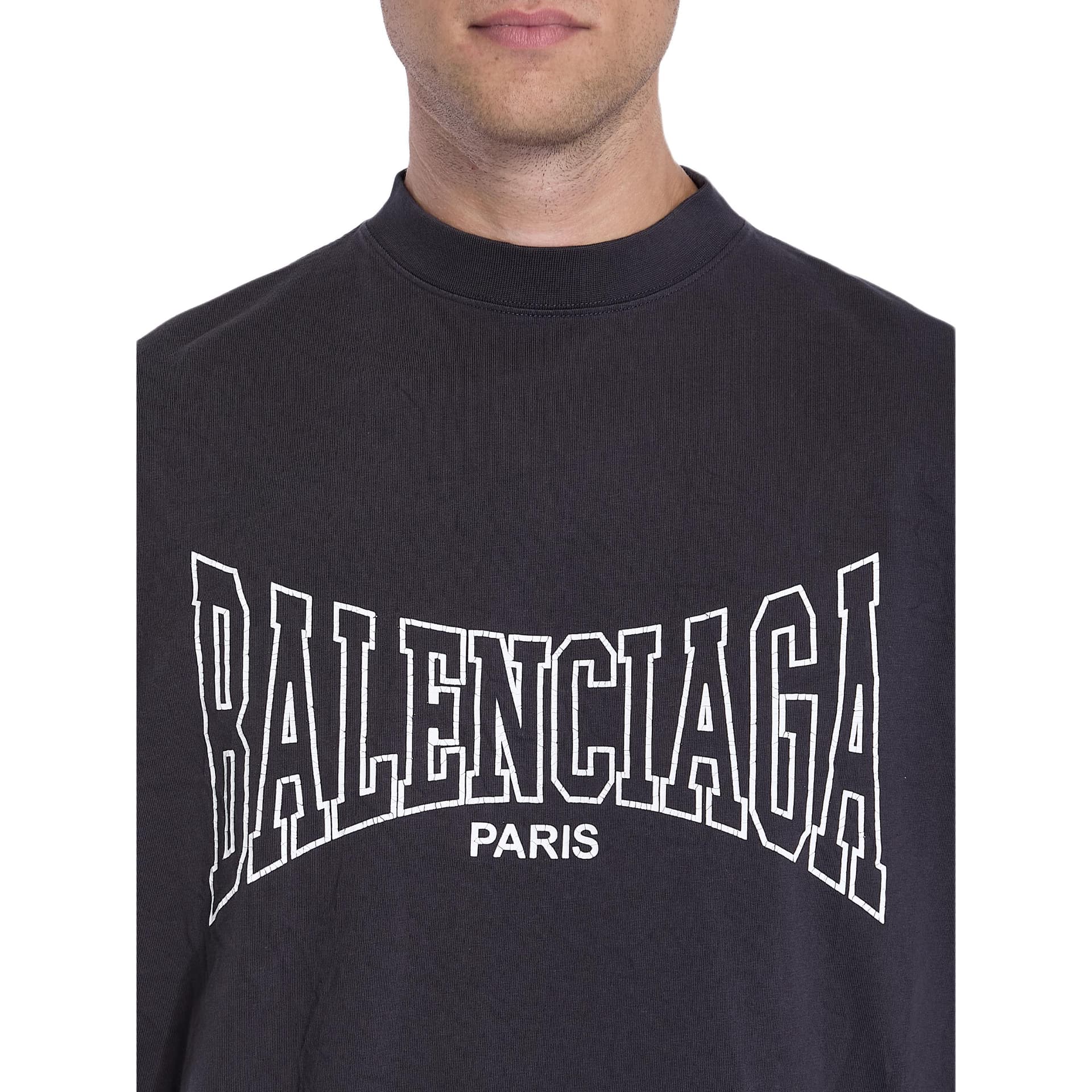 Футболка Balenciaga T-рубашка Стандартная Мужская Черная - изображение 6
