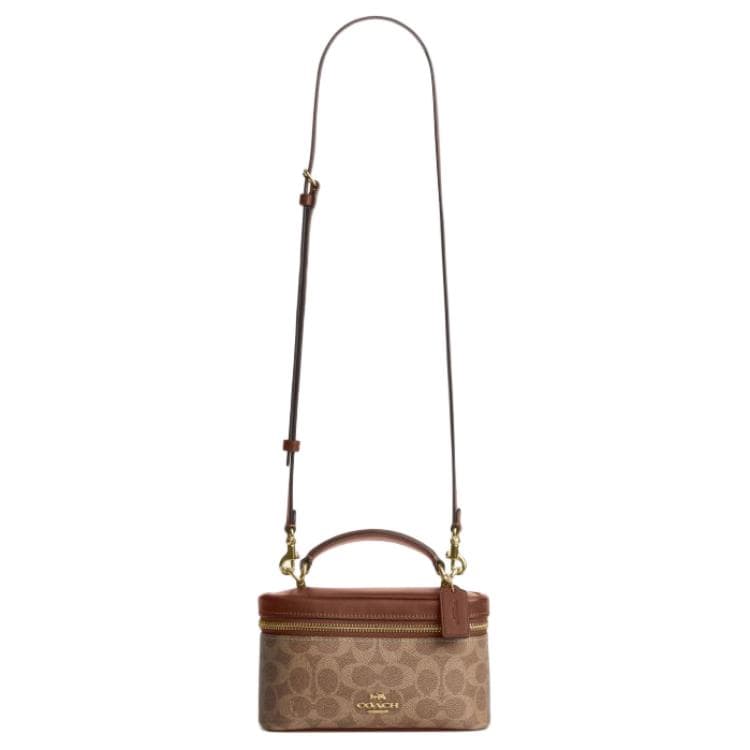 Сумка Coach Искусственная кожа Сумки Маленький Женские Коричнево-желтый - изображение 2