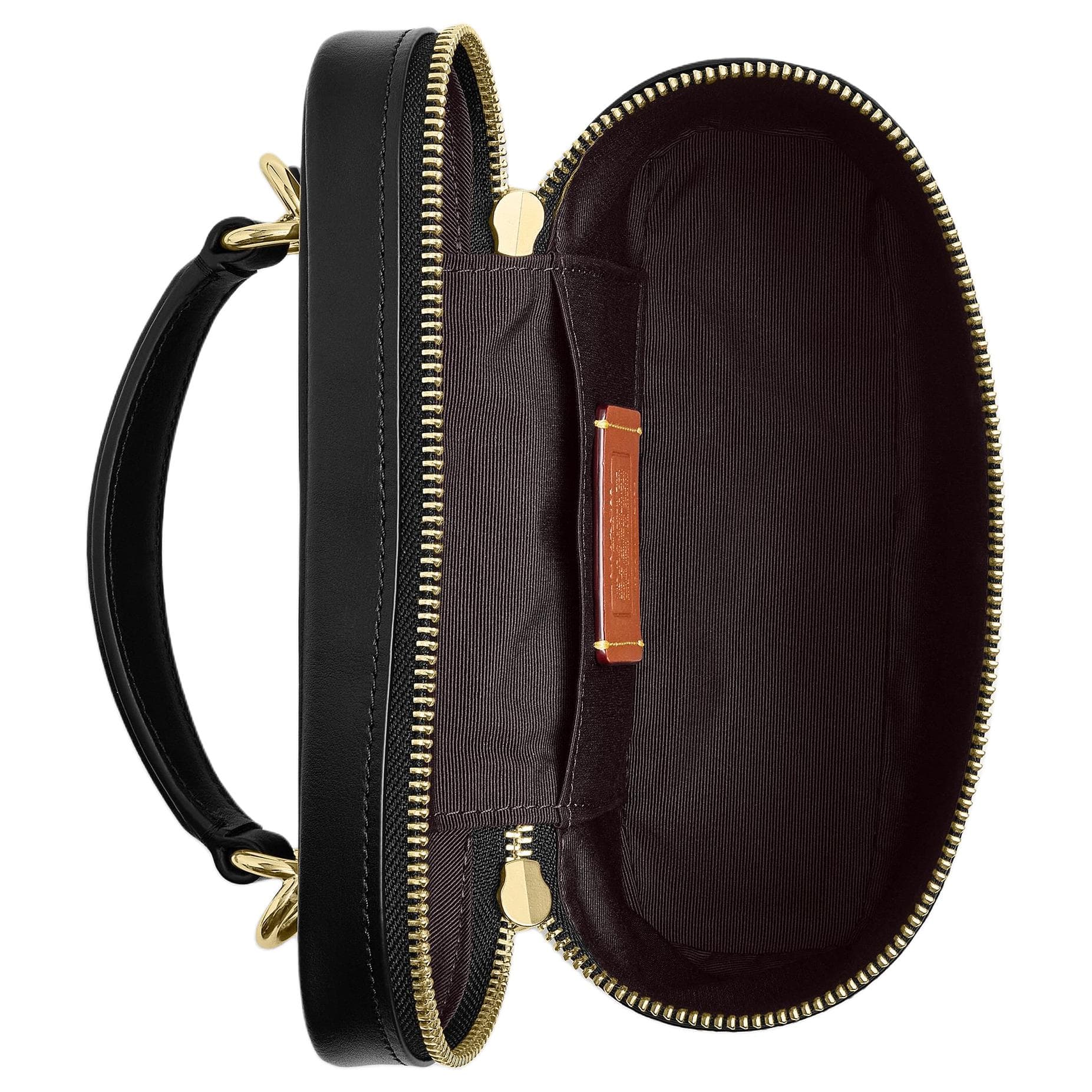 Сумка COACH Искусственная кожа с коровьей кожей маленькие женские сумки коричневого и черного цвета - изображение 3