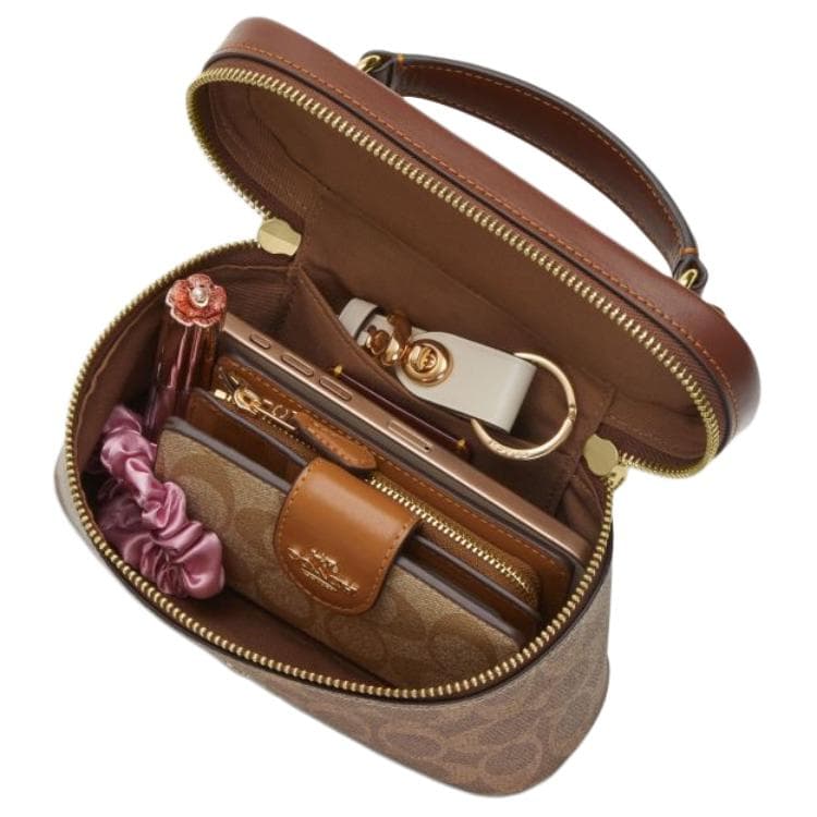 Сумка Coach Искусственная кожа Сумки Маленький Женские Коричнево-желтый - изображение 5