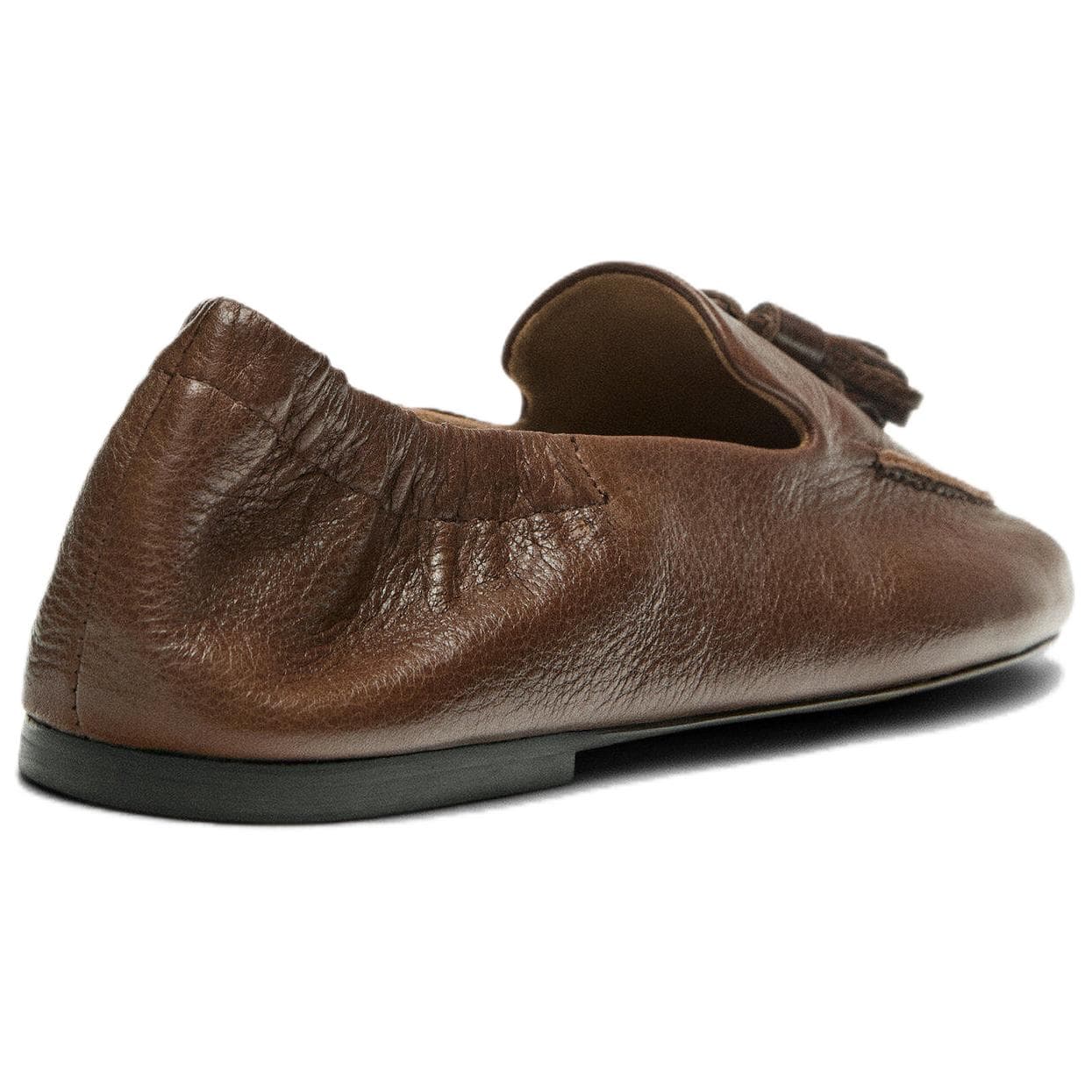 Лоферы Massimo Dutti Лоферы из коровьей кожи женские коричневые - изображение 4