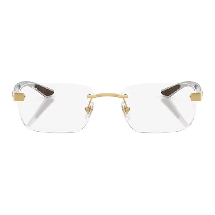 Оправа RayBan Металлические квадратные очки с диоптриями унисекс золото - изображение 2