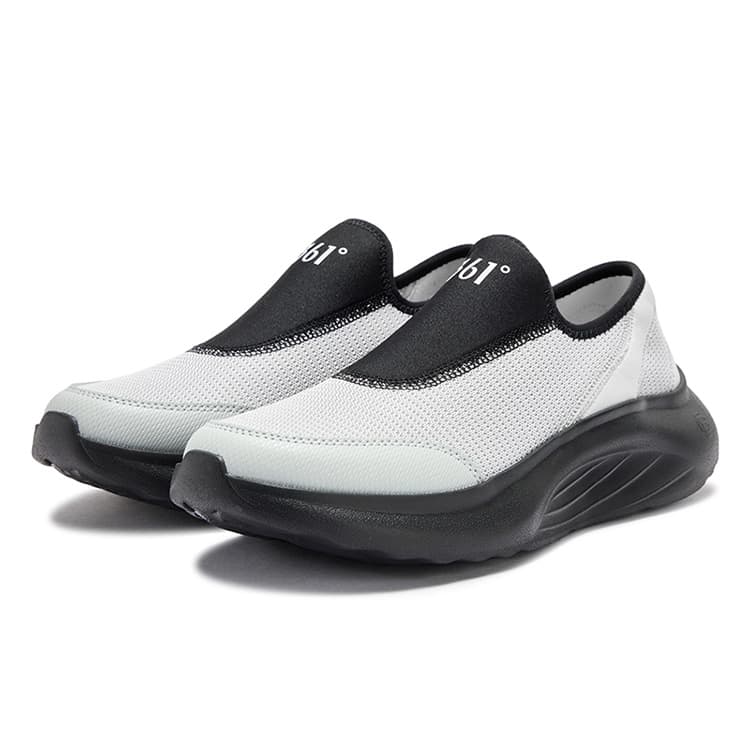 Кроссовки 361° Коллекция Slip ON Устойчивая к истиранию Дышащая Низкий Верх Повседневная Обувь Мужская Серый Черный - изображение 3