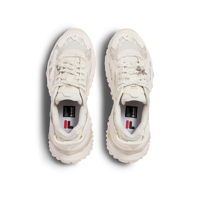 Кроссовки FILA FUSION Бьянко Аbrasion Resistant Дышащий Массивные кроссовки Женские Снег Туманно-серый - изображение 6