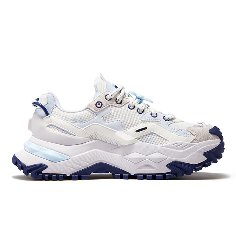 Кроссовки FILA FUSION Бьянко Аbrasion Resistant Дышащий Массивные кроссовки Женские Снег Ancient Вода Синий - изображение 2