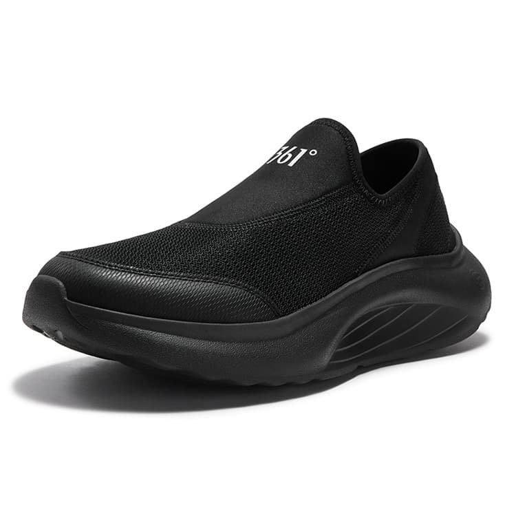 Кроссовки 361° Коллекция Slip On Амортизация Устойчивость к износу Дышащая Низкий Верх Повседневная Обувь Мужская Обсидиан Черный - изображение 2
