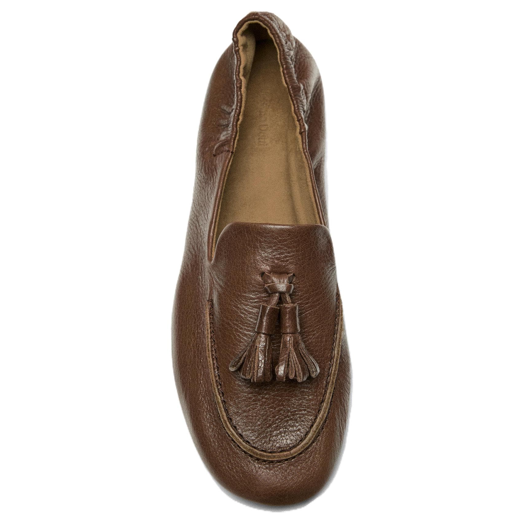 Лоферы Massimo Dutti Лоферы из коровьей кожи женские коричневые - изображение 5