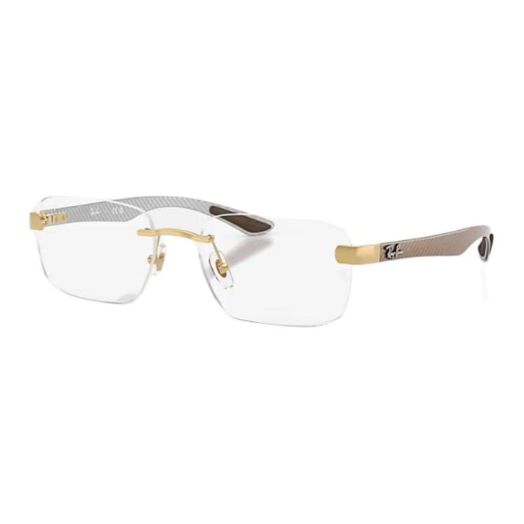 Оправа RayBan Металлические квадратные очки с диоптриями унисекс золото - изображение 1