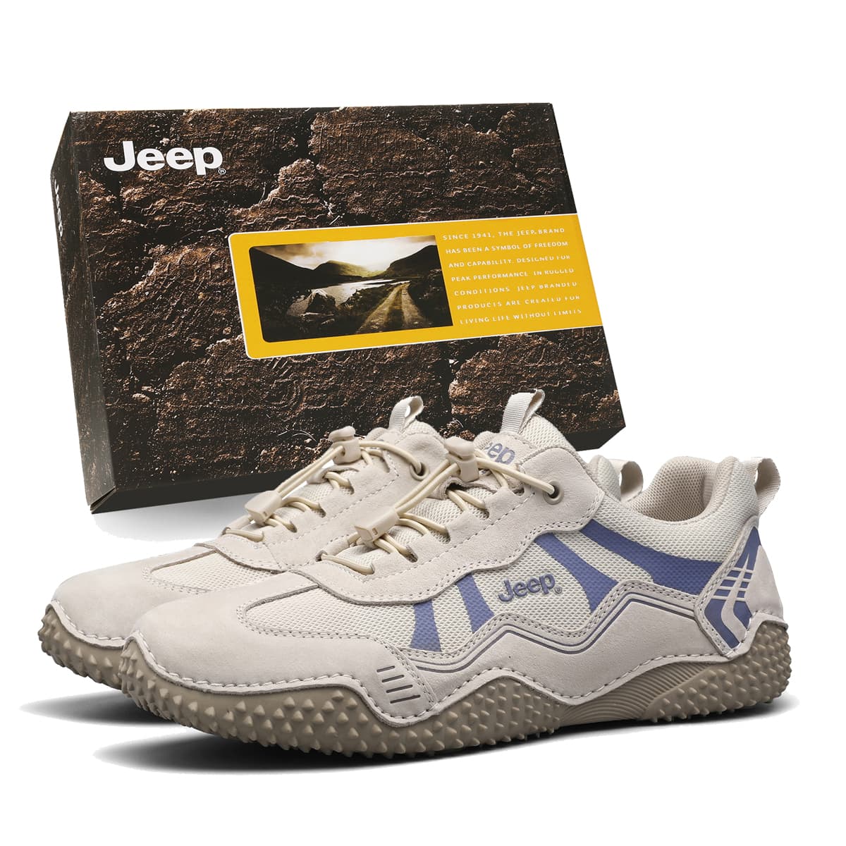 Кроссовки Jeep Амортизация устойчивый к истиранию дышащий легкий увеличивающий высоту низкий верх уличная обувь мужской - изображение 1