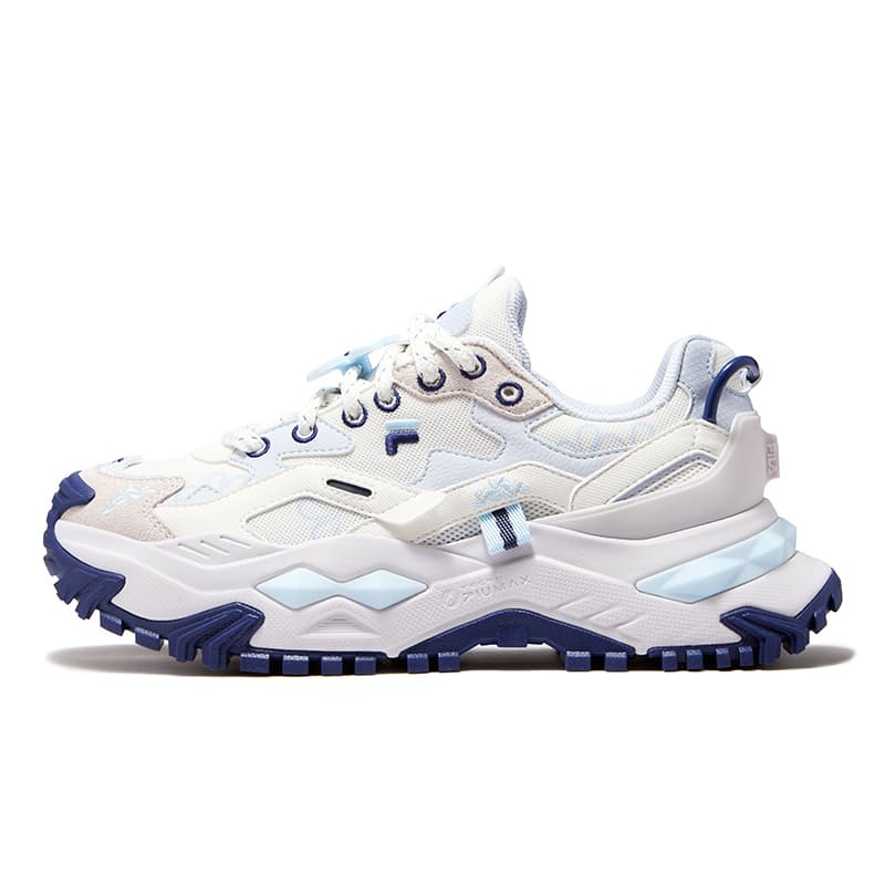 Кроссовки FILA FUSION Бьянко Аbrasion Resistant Дышащий Массивные кроссовки Женские Снег Ancient Вода Синий - изображение 1