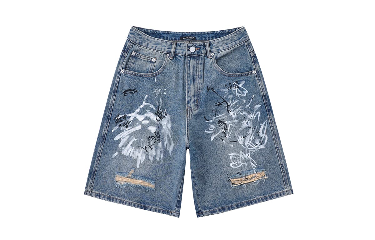 Джинсовые шорты LAMLICKA Blue Unisex Джинсовые шорты - изображение 1