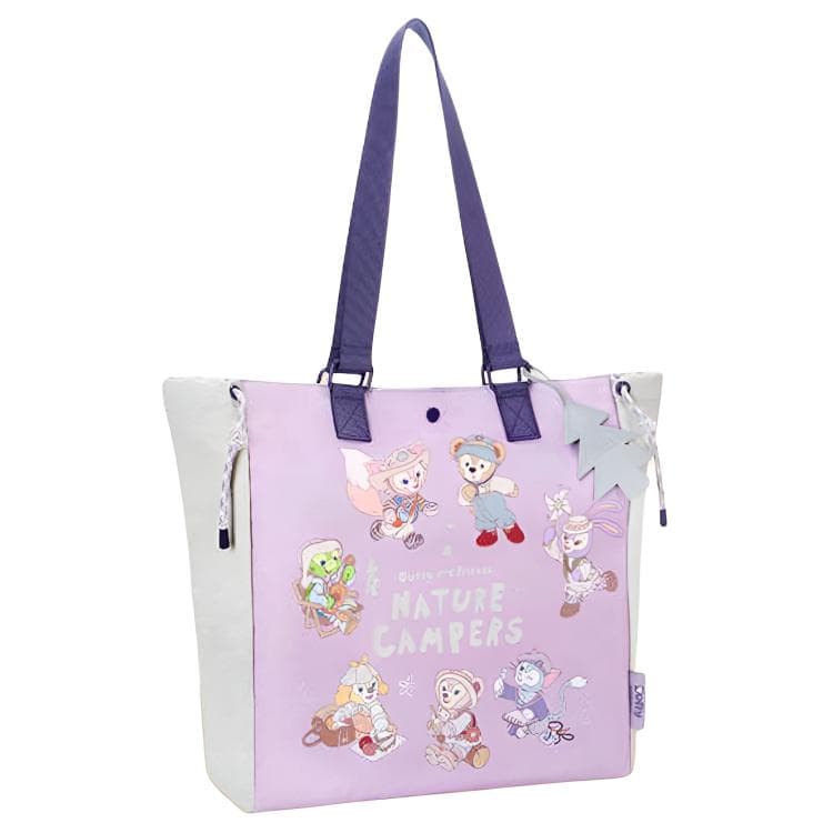 Мини-сумка Disney Duffy и Friends Little Natural Explorers Ткань Сумка-тоут Сумка через плечо Унисекс Фиолетовая - изображение 2