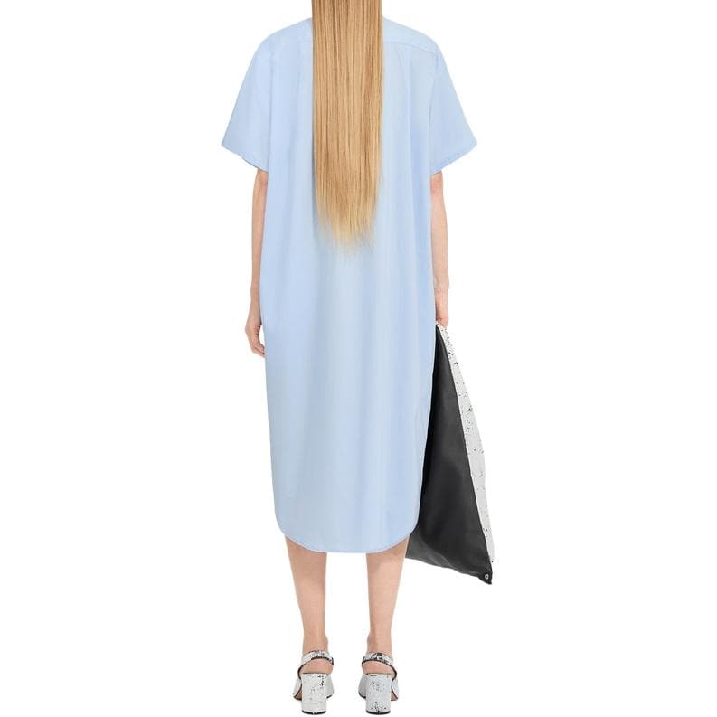 Платье MM6 Maison Margiela SS25 Короткое платье с короткими рукавами женское светло-синее - изображение 3