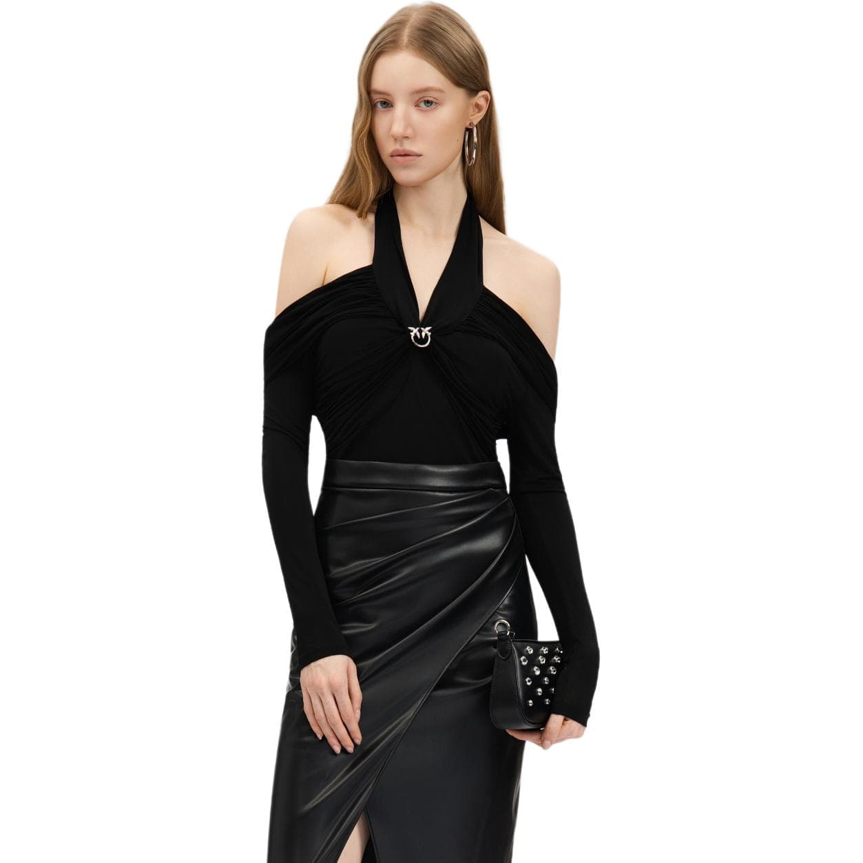 Футболка PINKO Черные Женские T-рубашки - изображение 1
