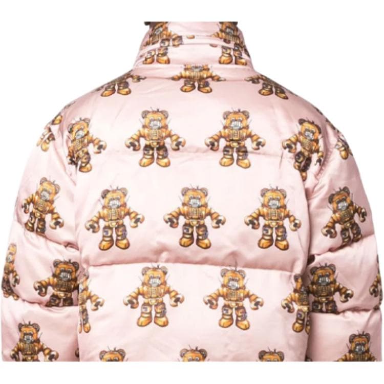 Зимняя куртка пуховик Moschino FW22 Printed Zip-Up Jacket Pink - изображение 5