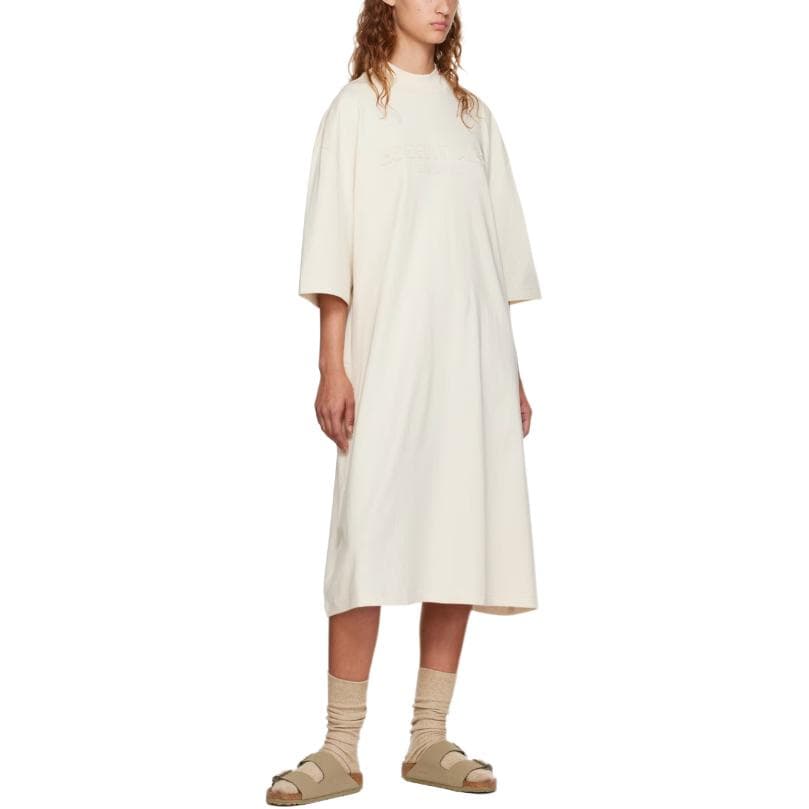 Платье FW22 Off White Short Sleeve Midi Dress Egg Shell - изображение 4
