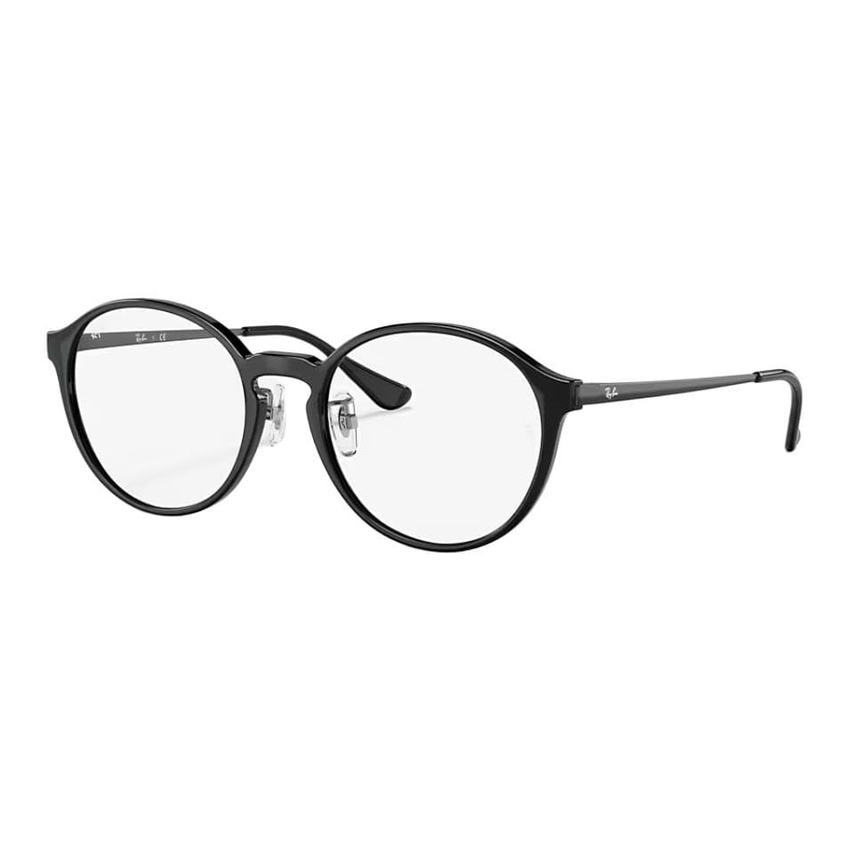 Оправа RayBan Литьевые Очки Круглые с Диоптриями Унисекс Полированный Черный - изображение 1