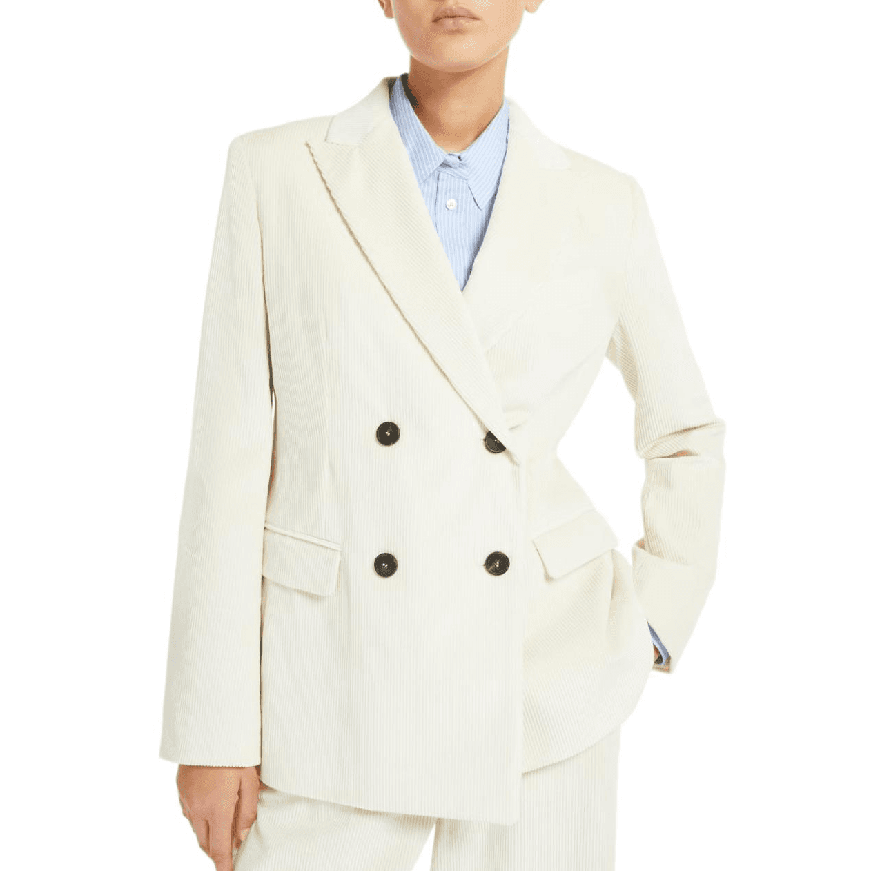 WEEKEND MaxMara Бизнес Костюм Пальто Женское Белое - изображение 4