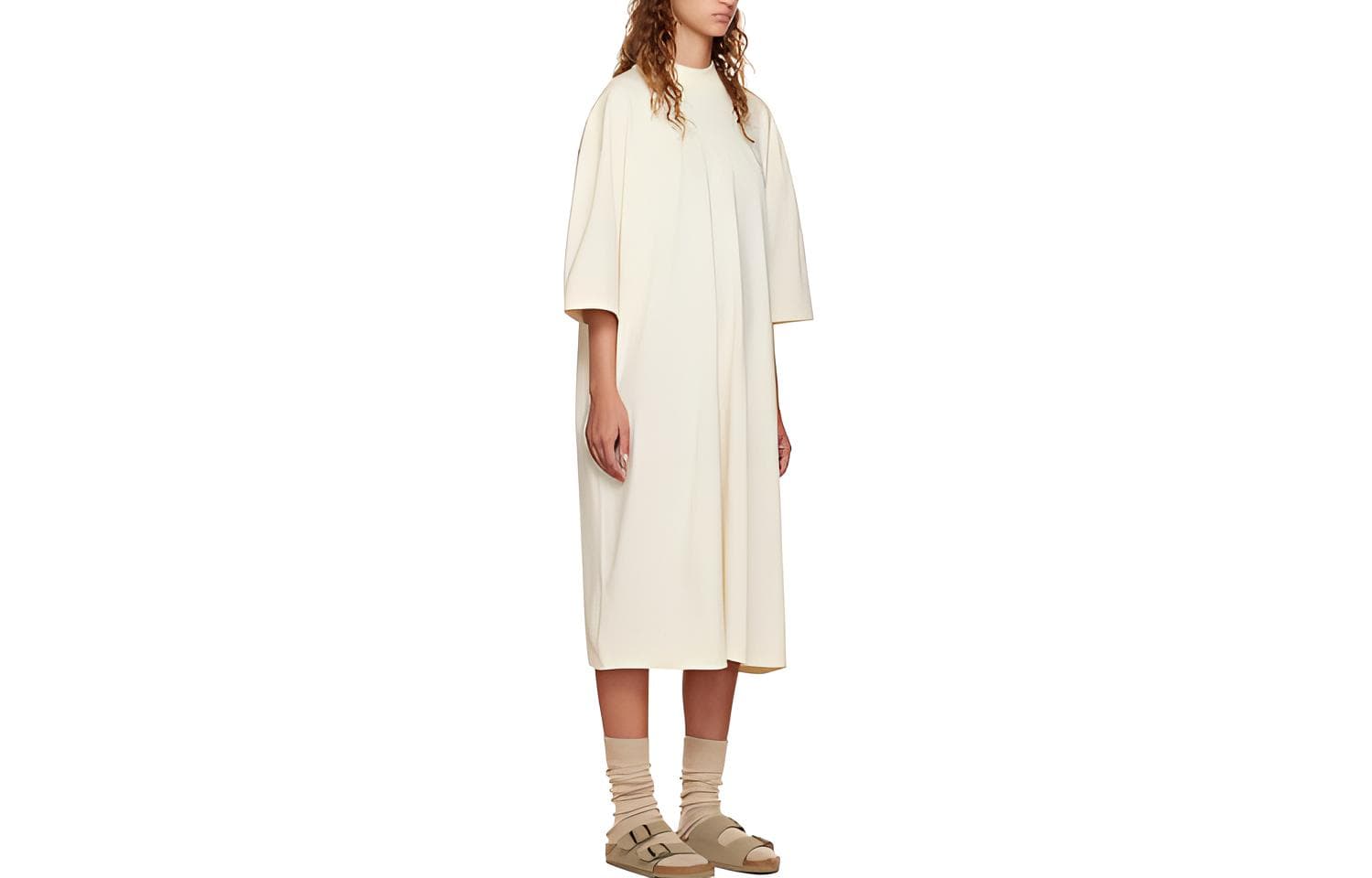 Платье FW22 Off White Short Sleeve Midi Dress Egg Shell - изображение 3