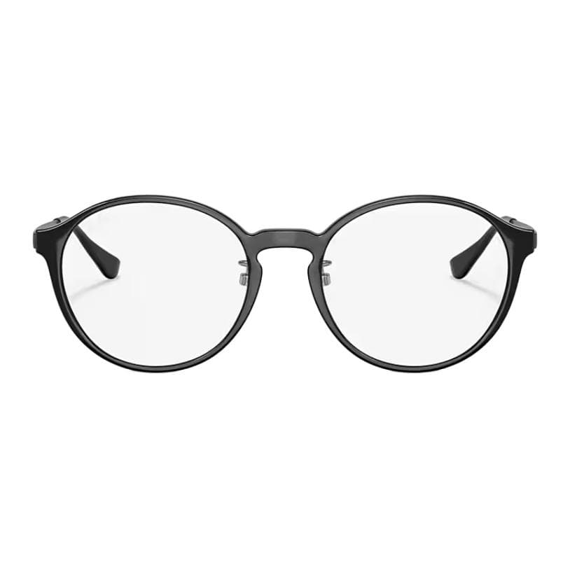 Оправа RayBan Литьевые Очки Круглые с Диоптриями Унисекс Полированный Черный - изображение 2