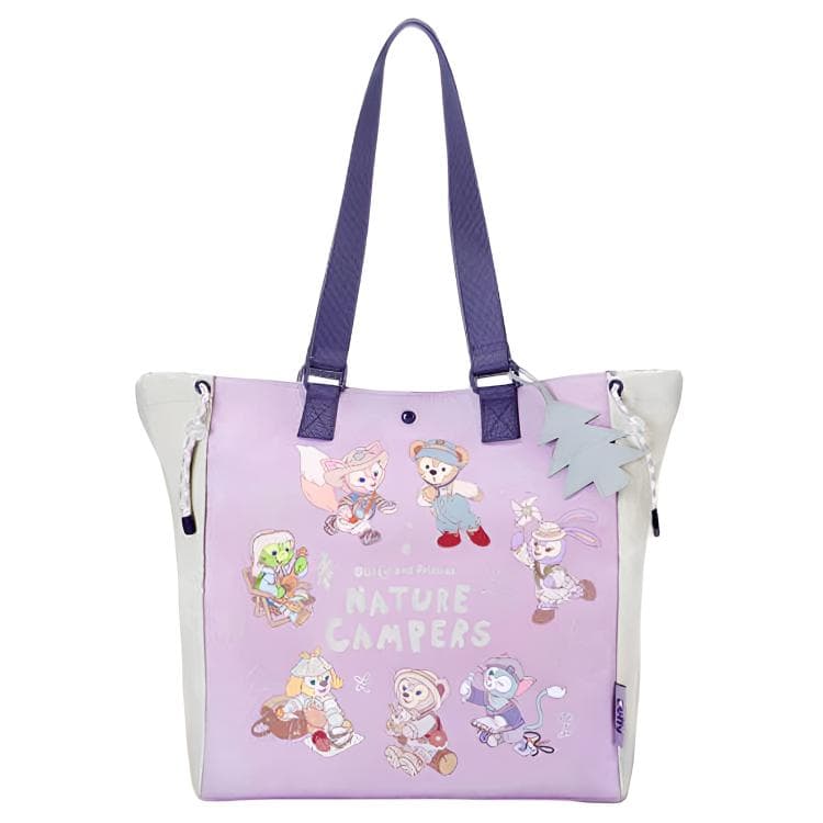 Мини-сумка Disney Duffy и Friends Little Natural Explorers Ткань Сумка-тоут Сумка через плечо Унисекс Фиолетовая - изображение 1