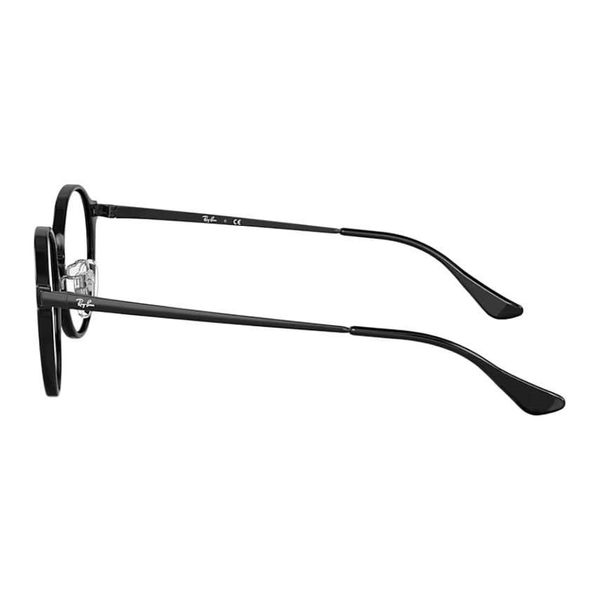 Оправа RayBan Литьевые Очки Круглые с Диоптриями Унисекс Полированный Черный - изображение 3