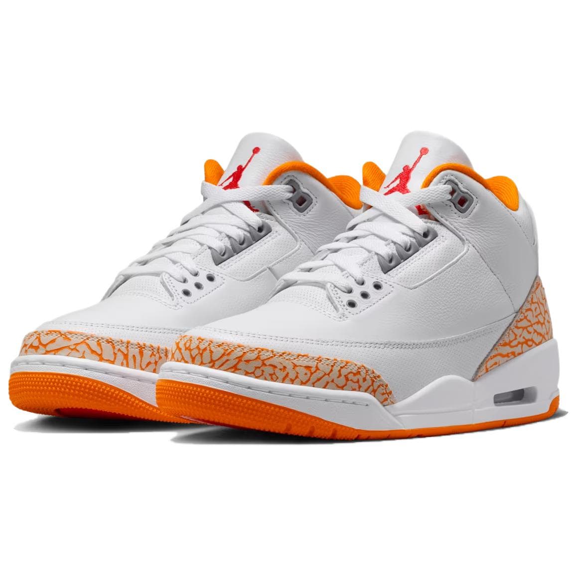 Ретро баскетбольные кроссовки Jordan Air Jordan 3 Retro Баскетбольные кроссовки Женские Белый Оранжевый - изображение 3
