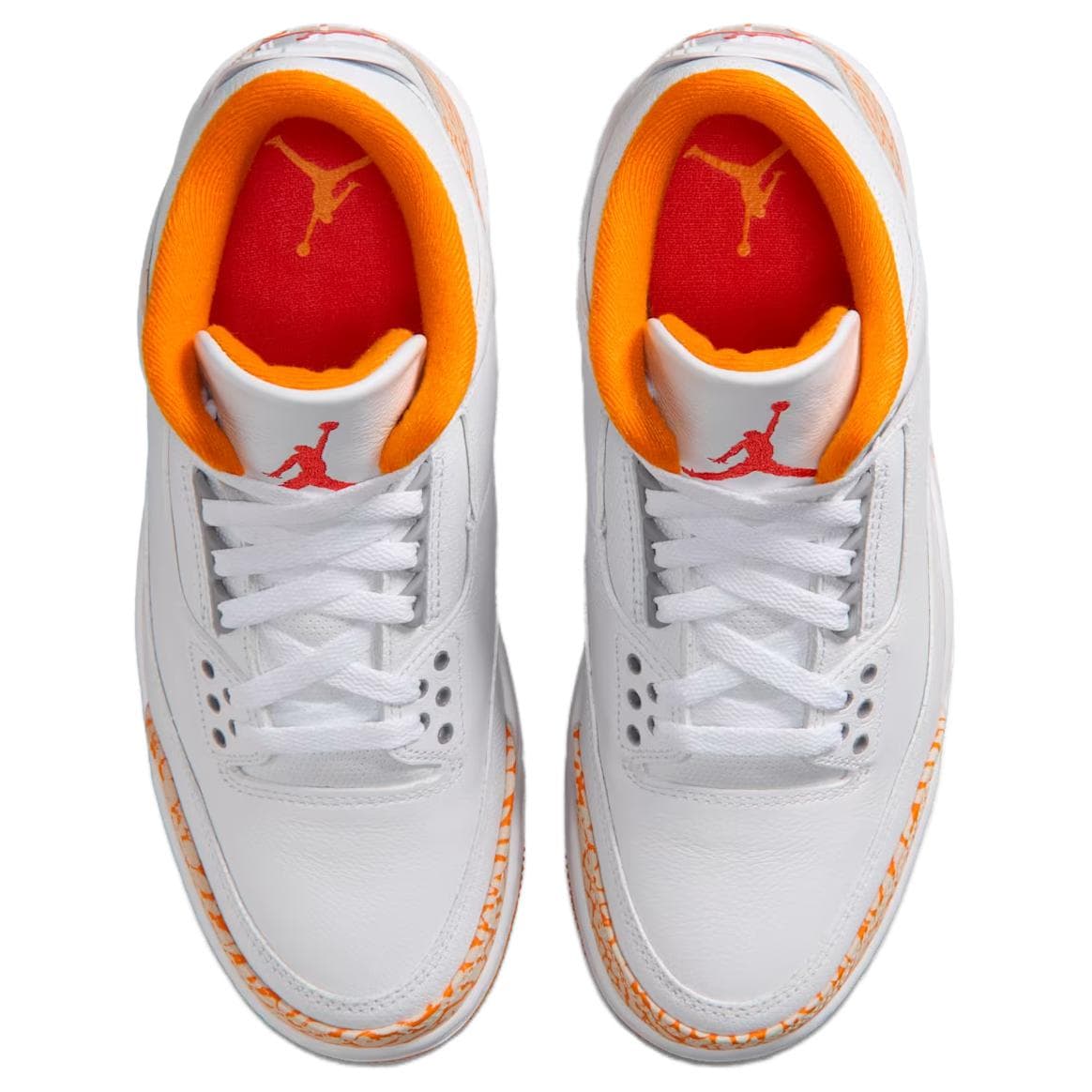 Ретро баскетбольные кроссовки Jordan Air Jordan 3 Retro Баскетбольные кроссовки Женские Белый Оранжевый - изображение 4