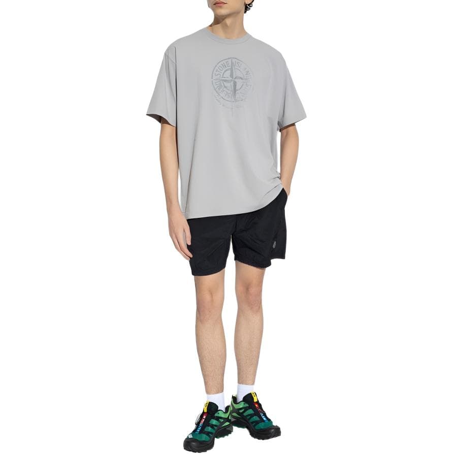Шорты Stone Island Metal Nylon Logo Shorts Black - изображение 3