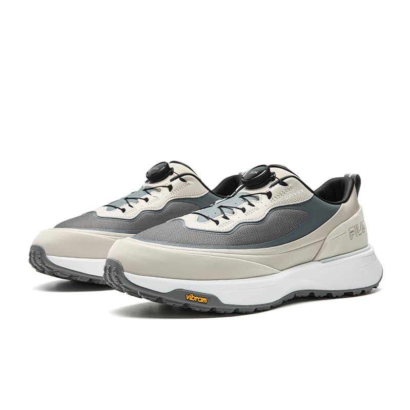 Кроссовки для гольфа FILA GF DRIVEX Износостойкий Дышащий Легкий Низкий Топ Гольф Обувь Мужская Серый Малиновый Бледный - изображение 3