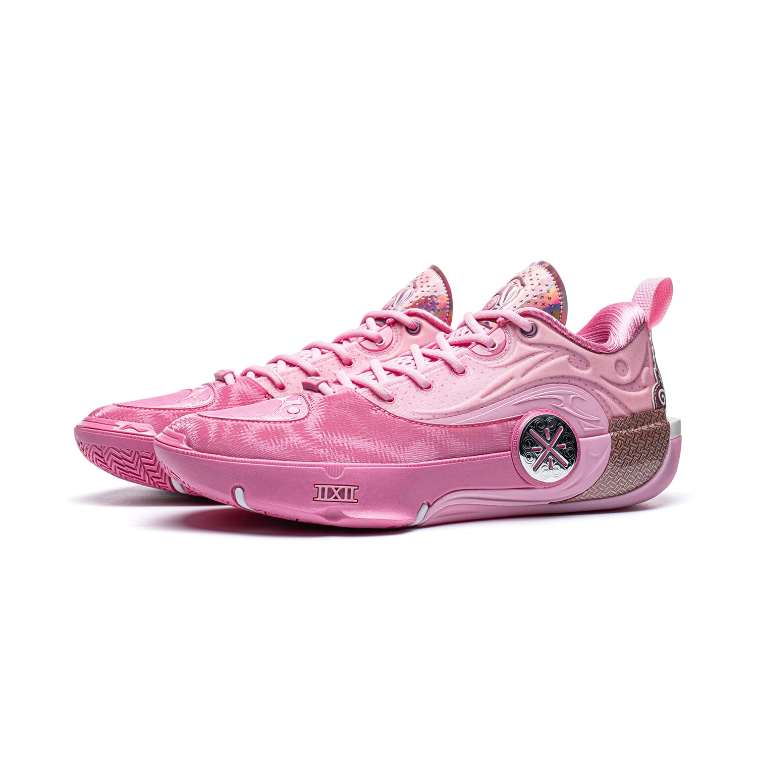 Кроссовки для баскетбола Li-Ning WOW12 Way of Wade 12 Доброта Двухслойная технология Bounse Carbon Plate Гибкость, стабильность, поддержка, амортизация, противоскольжение, износостойкость, дышащие, отскок, сцепление Лоу-топы Баскетбольные кроссовки Унисекс Bubble Pink - изображение 3