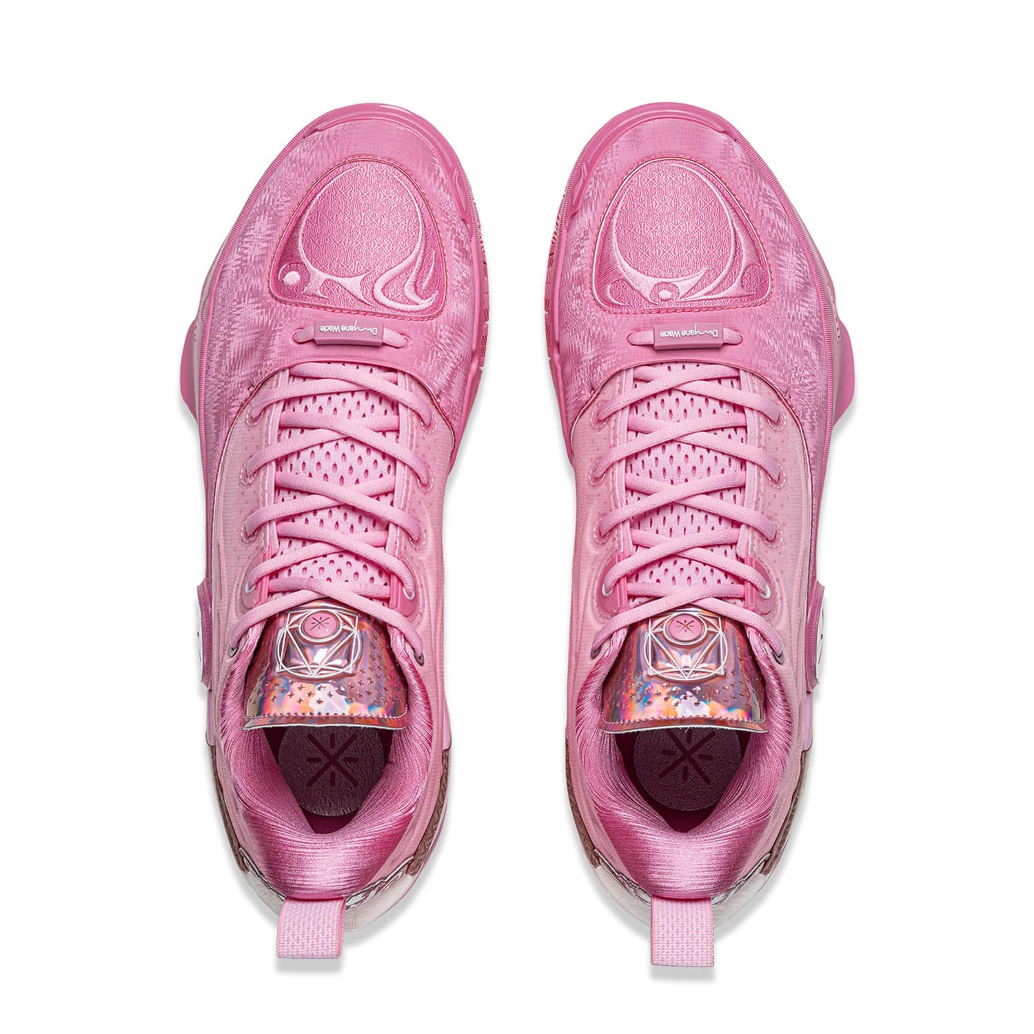 Кроссовки для баскетбола Li-Ning WOW12 Way of Wade 12 Доброта Двухслойная технология Bounse Carbon Plate Гибкость, стабильность, поддержка, амортизация, противоскольжение, износостойкость, дышащие, отскок, сцепление Лоу-топы Баскетбольные кроссовки Унисекс Bubble Pink - изображение 4