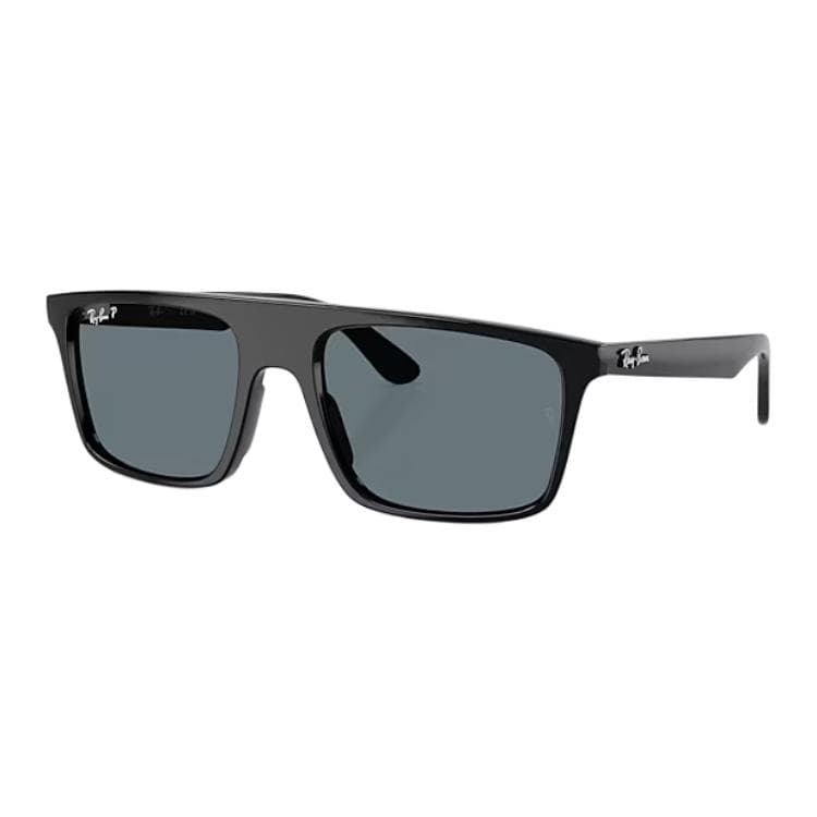 Солнцезащитные очки RayBan Ацетатные Квадратные Солнцезащитные Очки Унисекс Полированные Черные - изображение 1
