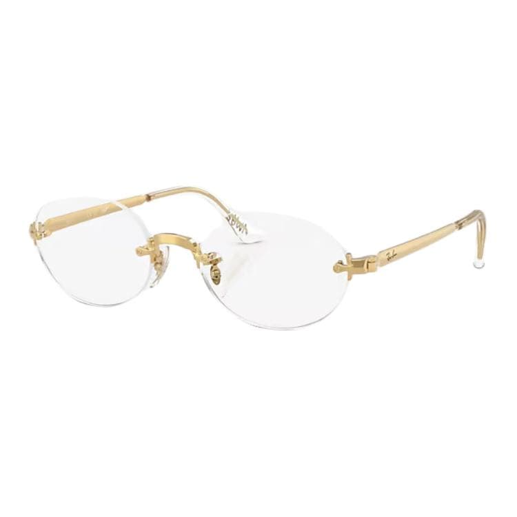 Оправа RayBan Металлические Овальные Очки с Диоптриями Унисекс Полированные Ярко-Золото - изображение 1